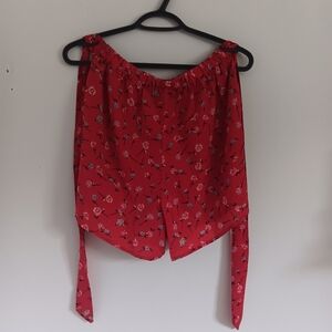 SHEIN High Waist Red and Blue Shorts